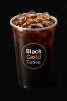 Black Gold Coffee iced Americano cup.